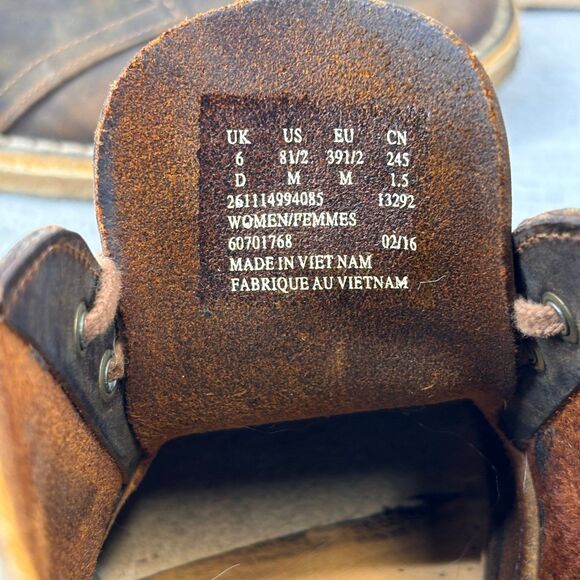 Clarks Originals Desert Boot Brown Leather Beeswax Chukka Lace Up Women's 8.5 - Picture 9 of 11